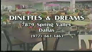 Dinettes amp Dreams Dallas Texas 2001 Commercial DFW Furniture Store [upl. by Hteboj]