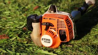 Stihl Fs 55  mowing grass [upl. by Ahsikel264]