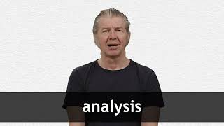 How to pronounce ANALYSIS in American English [upl. by Wun63]