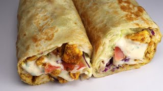 Chicken Wrap Quick And Easy Recipe By Recipes of the World [upl. by Darya]