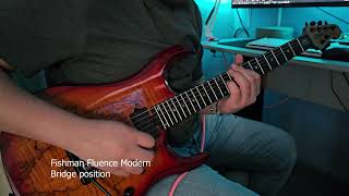 DiMarzio Crunch LabLiquiFire vs Fishman Fluence Modern pickups comparison [upl. by Leiru]