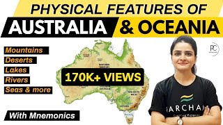 PHYSICAL MAP OF AUSTRALIA amp OCEANIA  Physical Geography Features amp Divisions  World Map Series [upl. by Monreal]