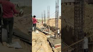 COLUMN FOOTING CASTING  FOOTING SIZE 20002400 viralvideo shorts short civil civilworkreel [upl. by Waters]