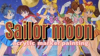 inking and coloring Sailor moon live commission request [upl. by Emiolhs748]