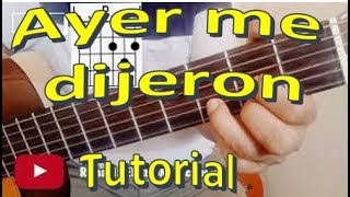 Ayer me dijeron Lo que te queda de los Solitarios en guitarra fàcil tutorial de guitarra [upl. by Ydda]