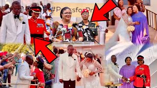 Ghana’s First Lady’s Bodyguard LUXURIOUS White Wedding Major Gloria Ocansey Beautiful wedding [upl. by Selie]