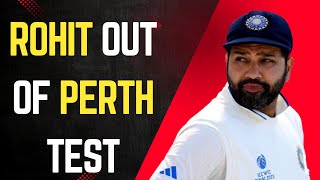 FLASH Rohit Sharma to miss Perth BorderGavaskar Trophy Test  Sports Today [upl. by Oilegor]