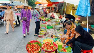 Fresh Food Market 2024 in Cambodia  Fruits Desserts Vegetables Fish Chicken Dried Fish amp More [upl. by Sharlene783]