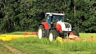 2 SCHNITT 2018  Gras mähen  Steyr 6230 CVT  Fella Mähkombination [upl. by Scott80]