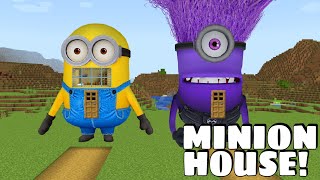 MINION AND EVIL MINION HOUSE Gameplay in Minecraft  Coffin Meme [upl. by Ijok]