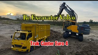 Top Loading Rc Excavator Volvo  Truk Canter Euro 4 [upl. by Peppie]