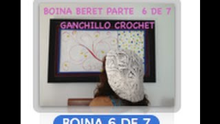 6 DE 7 COMO TEJER GORRO BOINA DISEÑO PIÑAS GANCHILLO CROCHET DIY TUTORIAL [upl. by Myo993]