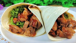 Chicken wrap  Easy and delicious tortilla wrap recipe [upl. by Madden]