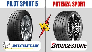 Bridgestone Potenza Sport vs Michelin Pilot Sport 5  Which One Is Better [upl. by Erialc]