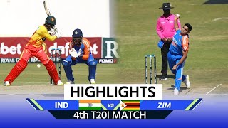 IND vs ZIM Highlights India vs Zimbabwe 4th Match Highlights  Match Highlights  Shubman Gill [upl. by Ellenwahs644]