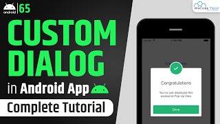 Create Custom Dialog in Android Studio  Android Dialog Tutorial [upl. by Epolulot]