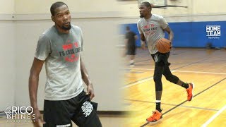 Kevin Durant Workout amp Full Court 2 on 2 With Rico Hines [upl. by Alusru]