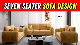 Seven Seater Sofa Design  Modern Sofa Design  Wooden Sofa Set  Corner Sofa [upl. by Blim954]