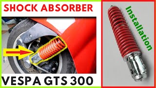 Vespa GTS 300 front shock replacement original or bitubo [upl. by Tomaso]