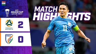 Match Highlights  AFC Asian Cup 2023  Group stage  Australia 20 India [upl. by Wachtel]