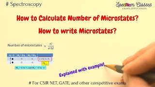 Number of Microstates calculation Microstate and term symbols Degeneracy Inorganic chemistry [upl. by Norri]