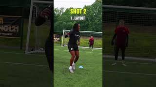 Try this 3 shot finishing drill to help improve your game as a forward football soccer [upl. by Adelaide]