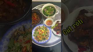 P601♥️Ăn cơm với Gỏi bắp chuối da heo chua ngọt yenlinhtv cooking cuocsong youtubeshorts [upl. by Jonme]