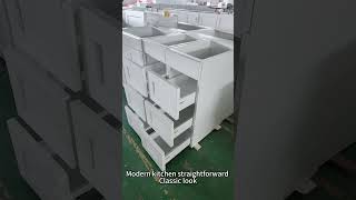 Creamery White Shaker Style Modern kitchen straightforward Classic look for Personaly Villa [upl. by Chiou]