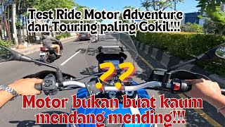 TEST RIDE MOTOR HARGA HAMPIR 1 MILLIAR MOTO GUZZI V100 MANDELLO APRILIA TUAREQ 660 [upl. by Colan443]