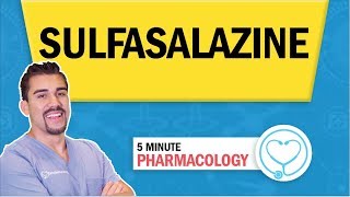 Pharmacology  Sulfasalazine nursing RN PN NCLEX [upl. by Maudie]