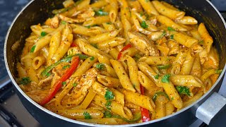 Best Chicken Fajita Pasta With only a few simple ingredients it’s Extremely easy and delicious [upl. by Afatsum38]