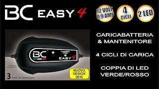 BC EASY 4  Caricabatteria automoto 12V 09A [upl. by Adnocahs]