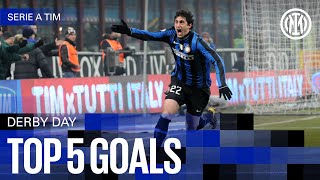 TOP 5 GOALS VS MILAN ⚽⚫🔵 [upl. by Ainej357]