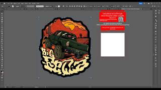 Design  Illustrator  Adding vector contour cut path to a raster image png amp jpg for stickers [upl. by Llevart]