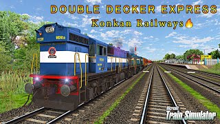 11085 Mumbai  Madgaon AC Double Decker Express  Fantastic Konkan Railway Journey  KYN WDM3D Twins [upl. by Heurlin]