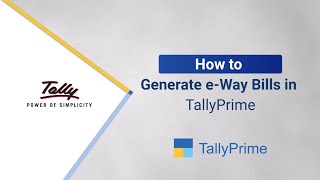 How to Generate eWay Bills in TallyPrime Hindi  TallyHelp [upl. by Anihc]