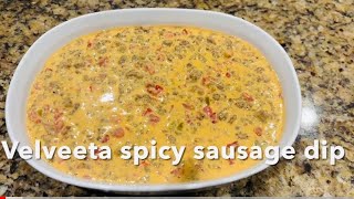 Velveeta Spicy Sausage Dip Easy game day appetizer [upl. by Hourigan]