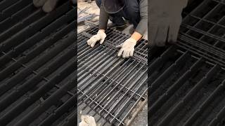 Steel grating Grille Net manufacturing process process [upl. by Dranoel817]