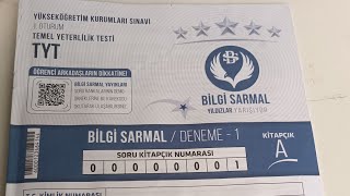 BİLGİ SARMALI YILDIZLAR YARIŞIYOR TYT DENEME 1 CEVAPLARI [upl. by Suedaht396]