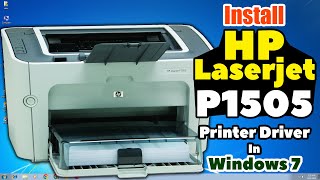 How to Download amp Install HP LaserJet P1505 Printer Driver in Windows 7 [upl. by Ernestus307]