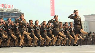 North Koreas Slow Motion Military  North Korea parade in Slow Motion [upl. by Mcgrath644]