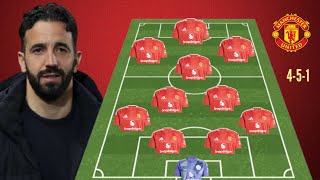 MANCHESTER UNITED PREDICTED LINEUP UNDER RUBEN AMORIM 🔥 ✅ MAN UNITED NEW MANAGER ✅ [upl. by Colon]