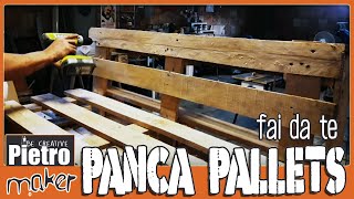 Costruire una PANCA usando un solo PALLET Fai da Te tutorial [upl. by Nylkaj626]