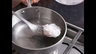 Alton Brown Makes the Perfect Poached Egg  Food Network [upl. by Nedrob]