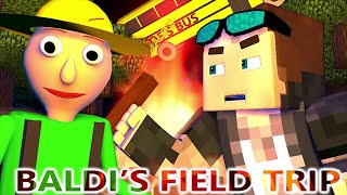 BALDIS BASICS FIELD TRIP IN MINECRAFT Baldi Minecraft Animation Horror Game Camping reuploaded [upl. by Cope]