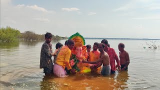 Ganesh Nimajjanam 2022  Ganesh Visarjan In Telangana  Ganpati Visarjan In River [upl. by Katushka]