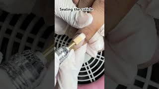 How to sealing cuticle cuticlecare drillbit nailart nailtech [upl. by Paulette]