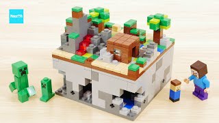 レゴ マインクラフト マイクロワールド 森 21102 ／ LEGO MinecraftMicro World The Forest Speed Build amp Review [upl. by Acirea]