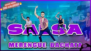 SALSA MERENGUE y BACHATA Dance Workout🔥 Cardio QUEMA GRASA [upl. by Ajat330]