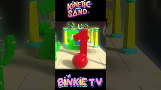 🎳🌵🌈 Bowling Ball Adventure Kinetic Sand Learn Numbers Numbers and Colors kineticsandplay [upl. by Sivatnod]